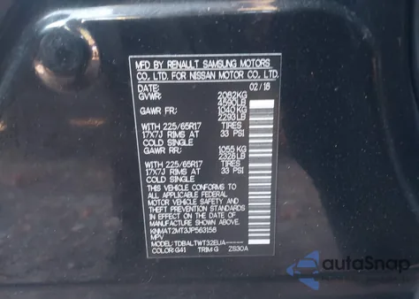2018 Nissan Rogue Sv from USA, damaged, VIN KNMAT2MT3JP563158